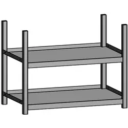Universal module with two shelves